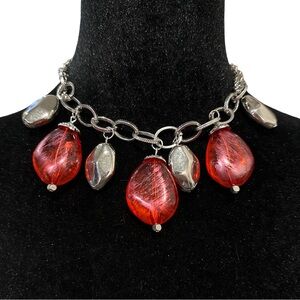 Paparazzi Necklace Looking Glass Glamorous Red Chunky Style